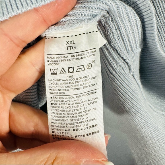 NWT Banana Republic Forever Wrap Sweater Comfy Light Blue Knit Women's - Picture 6 of 8